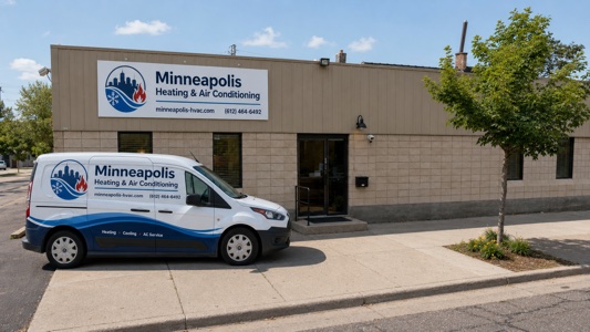 Minneapolis Heating & Air Conditioning service van